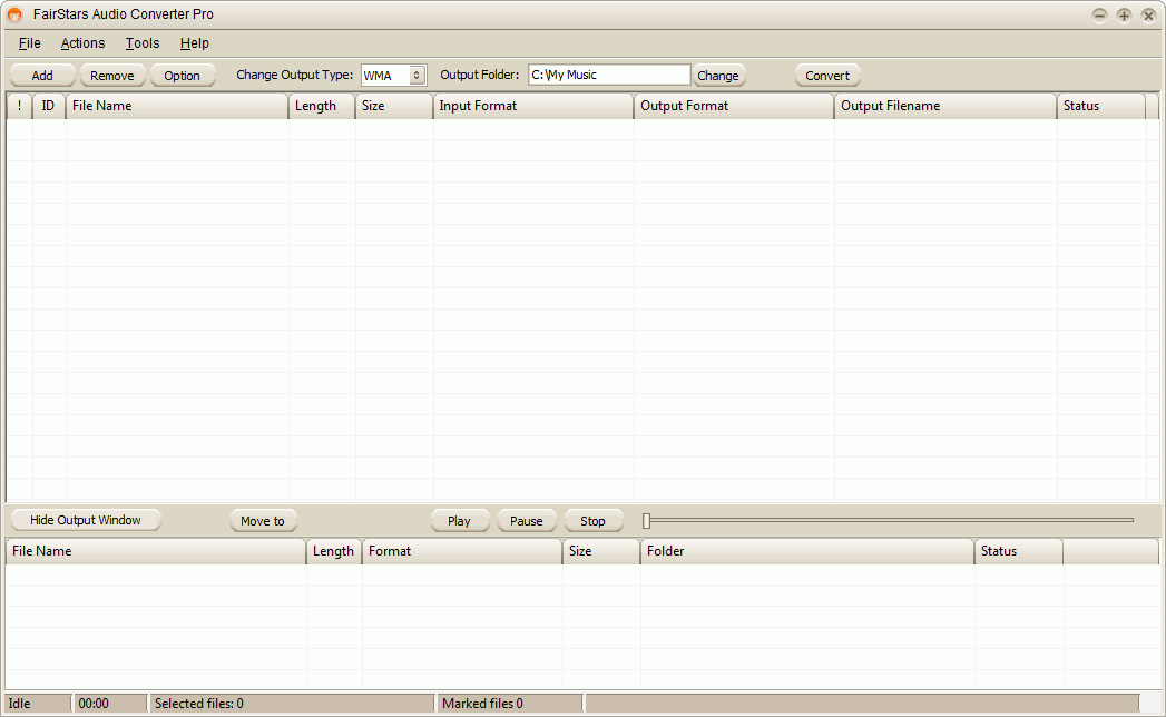 Screenshot for FairStars Audio Converter Pro 1.50
