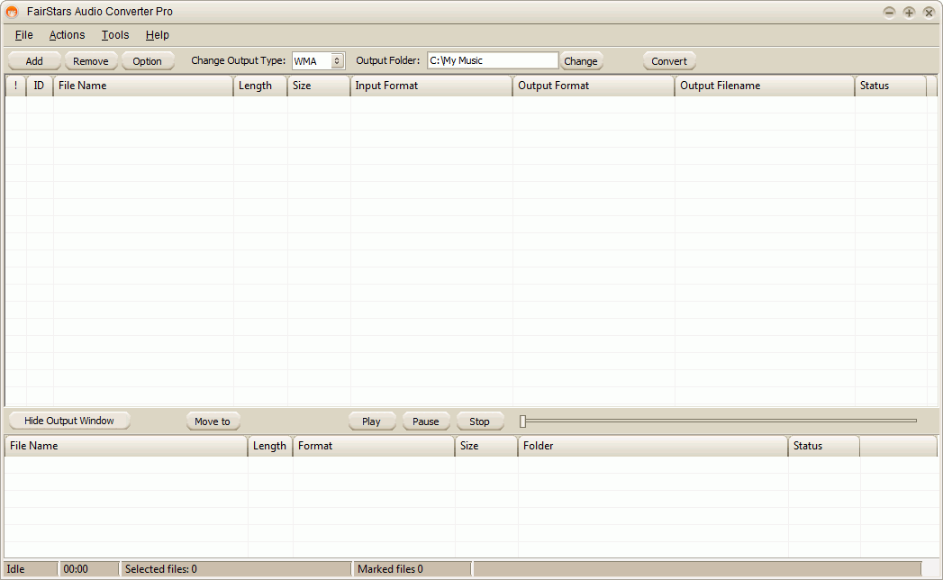 Click to view FairStars Audio Converter Pro 1.82 screenshot